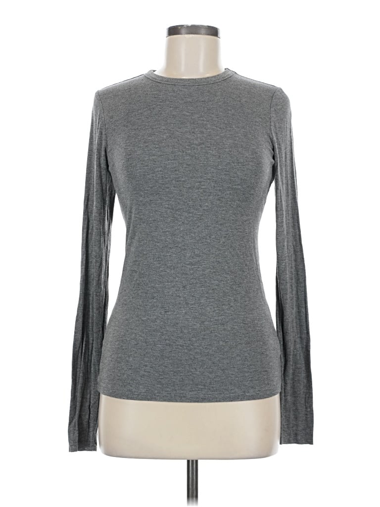 Pre-owned Universal Thread Long Sleeve Top Gray Turtleneck Tops