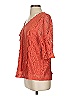 Unbranded 100% Polyester Orange 3/4 Sleeve Blouse Size S - photo 5