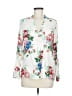 Zara Basic Floral White Long Sleeve Blouse Size M - photo 1