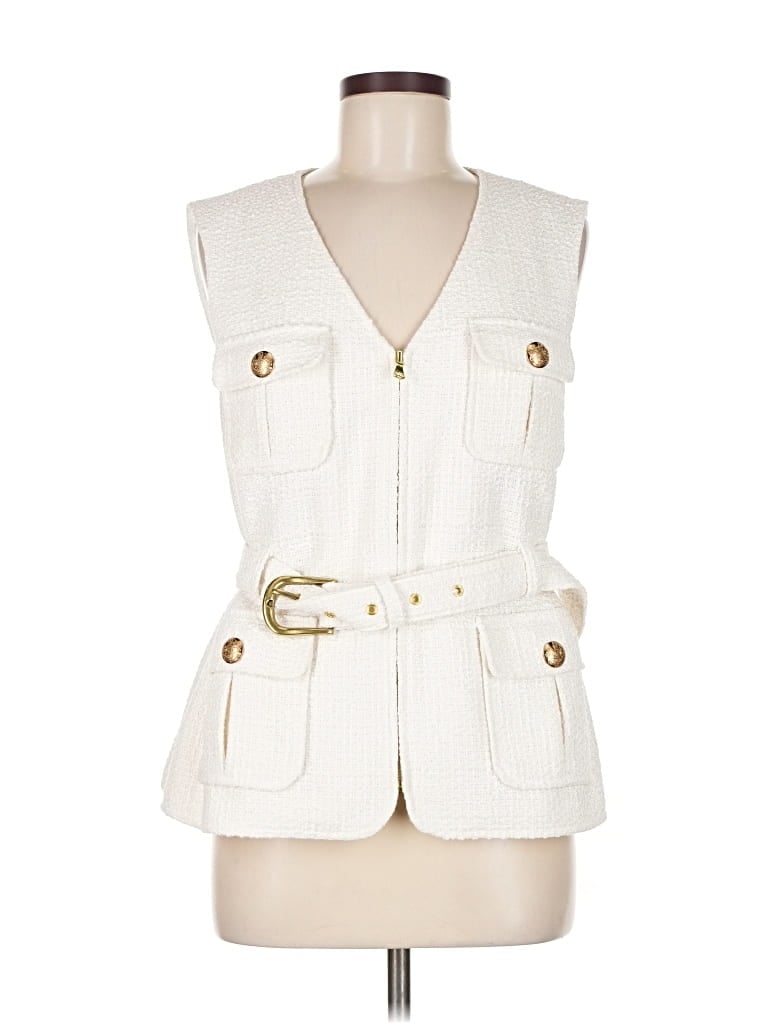 Pre-owned Ann Taylor Vest In White