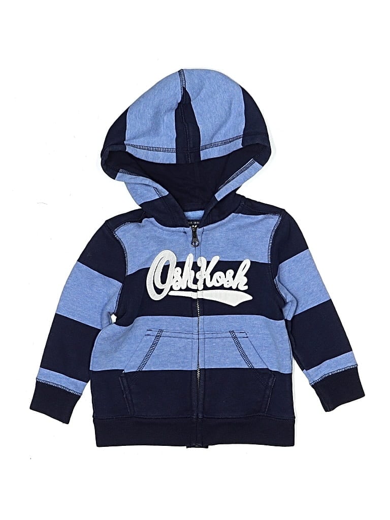 Pre-owned Oshkosh B'gosh Babies' Zip Up Hoodie In Blue