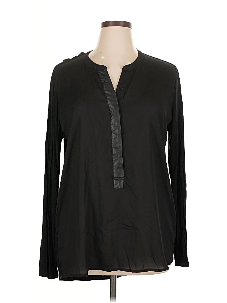 Pre-owned Sunday In Brooklyn Long Sleeve Blouse In Black