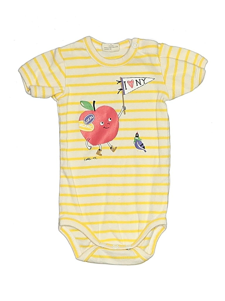Pre-owned Estella Babies' Short Sleeve Onesie In Yellow