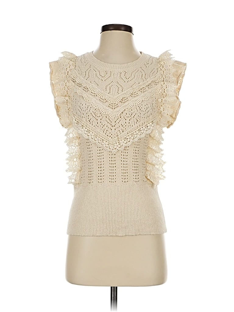 Pre-owned See And Be Seen Sweater Vest In White