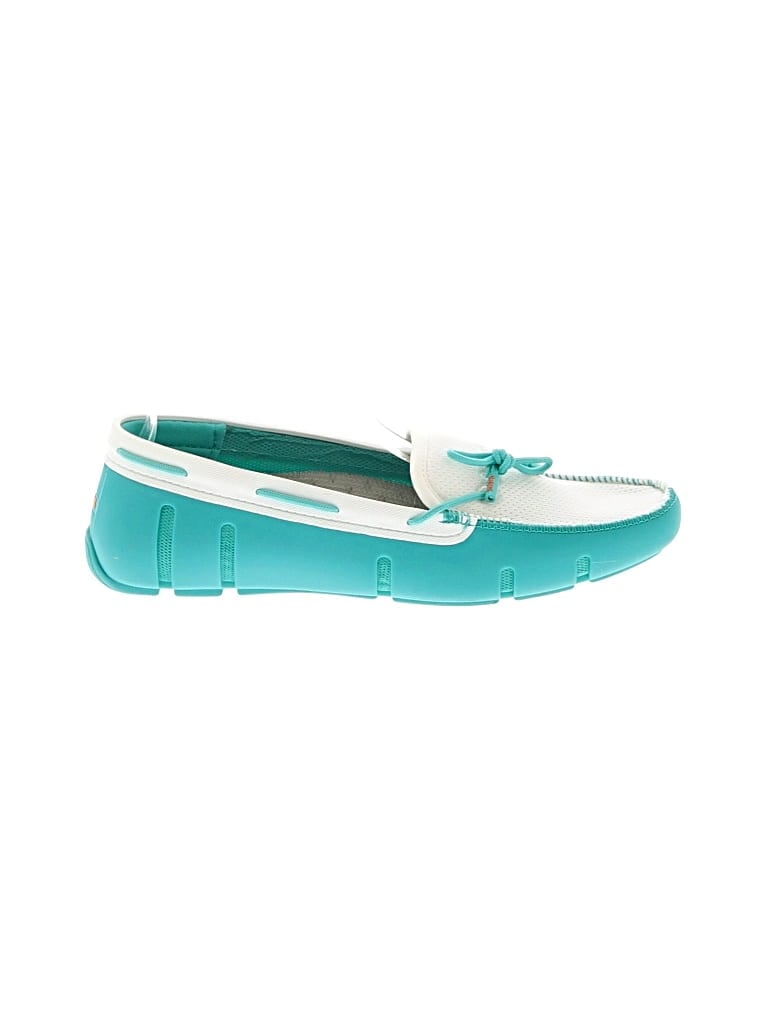 Pre-owned Swims Flats In Blue