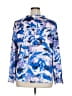 Gallery Print Blue Long Sleeve Blouse Size UK 18 / US 14 - photo 2