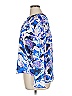 Gallery Print Blue Long Sleeve Blouse Size UK 18 / US 14 - photo 5