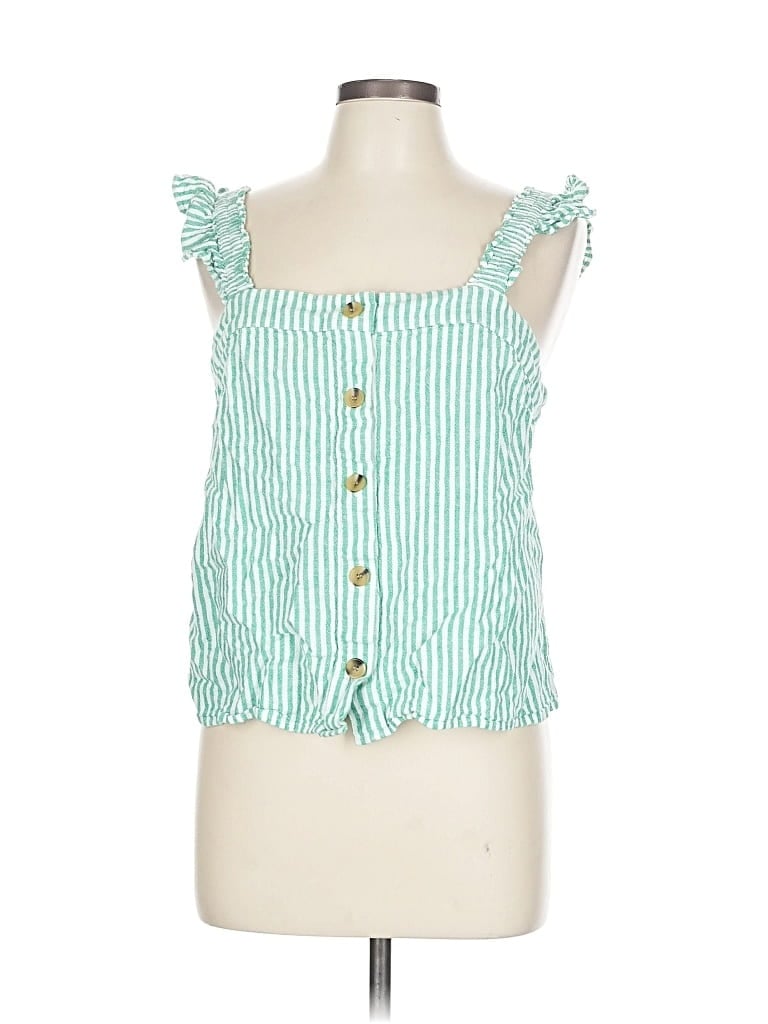 J.CREW FACTORY STORE Pre-owned Sleeveless Blouse In Green