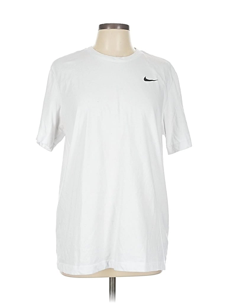 Pre-owned Nike Short Sleeve T-shirt In Silver