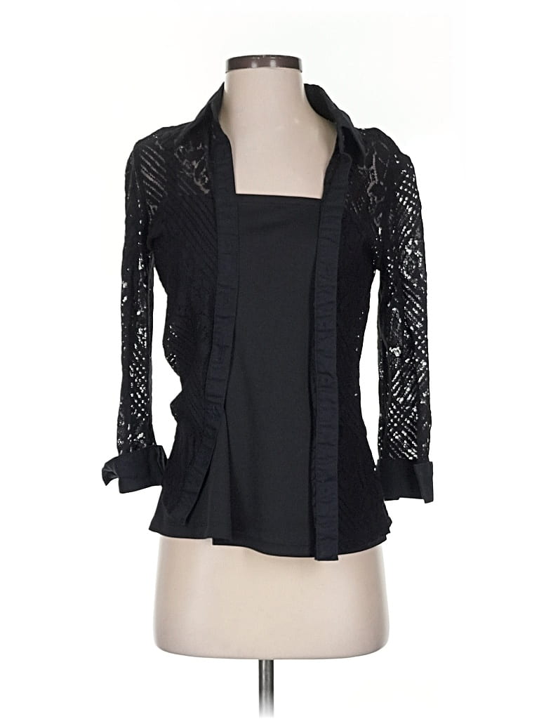 COLDWATER CREEK Pre-owned 3/4 Sleeve Blouse In Black