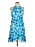 Calvin Klein 100% Polyester Tie-dye Blue Cocktail Dress Size S (estimated) - photo 1