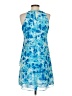 Calvin Klein 100% Polyester Tie-dye Blue Cocktail Dress Size S (estimated) - photo 2