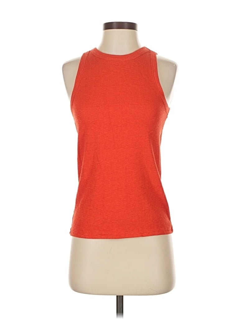 Madewell Sleeveless Top Orange Halter Neckline Tops