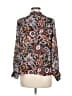 Massini 100% Polyester Paisley Brown Long Sleeve Blouse Size M - photo 2
