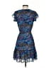 Slate & Willow 100% Polyester Paisley Blue Cocktail Dress Size XS - photo 2