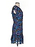 Slate & Willow 100% Polyester Paisley Blue Cocktail Dress Size XS - photo 4