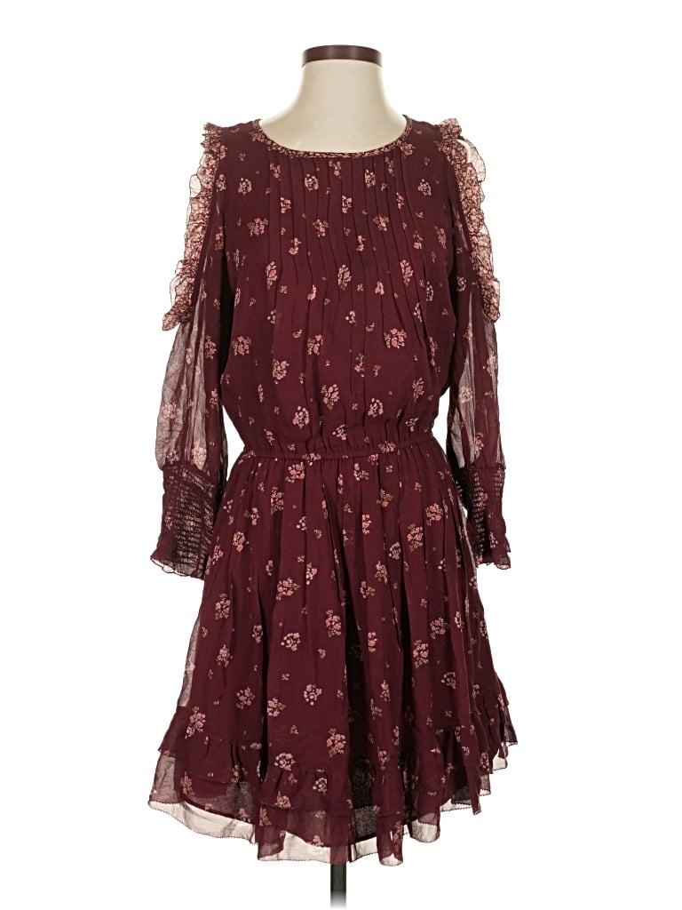 Pre-owned Joie Cocktail Dress In Burgundy