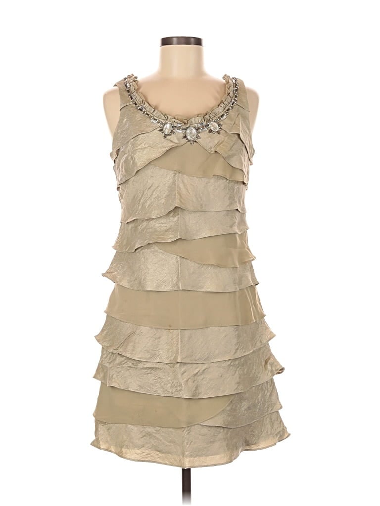 Pre-owned Dressbarn Cocktail Dress In Brown
