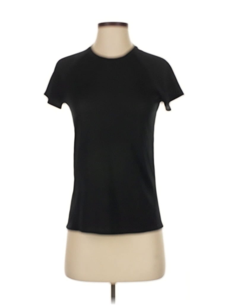 Pre-owned Oiselle Short Sleeve Turtleneck In Black