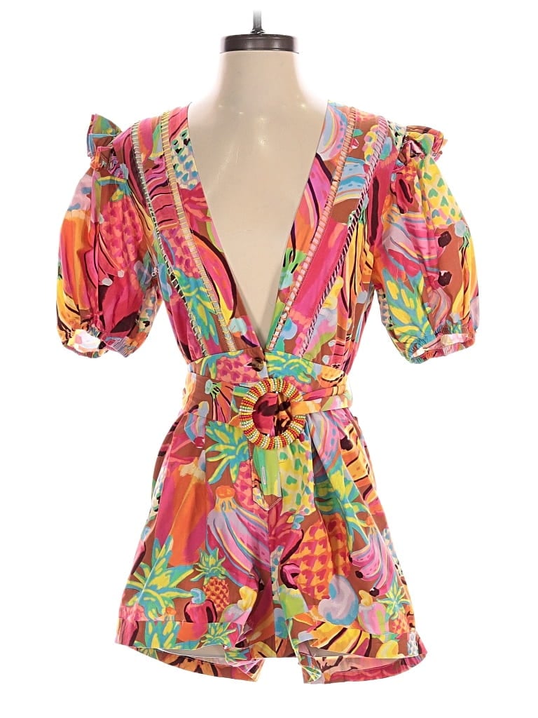 Pre-owned Farm Rio Romper In Pink