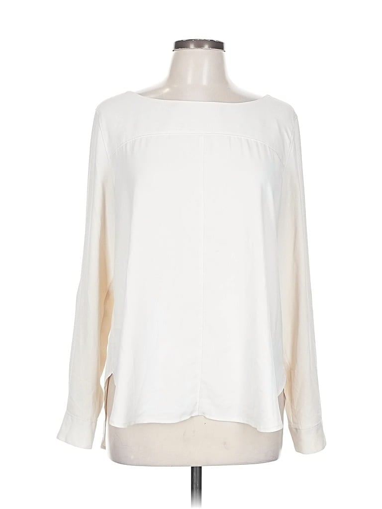 ANN TAYLOR LOFT Pre-owned Long Sleeve Blouse In White