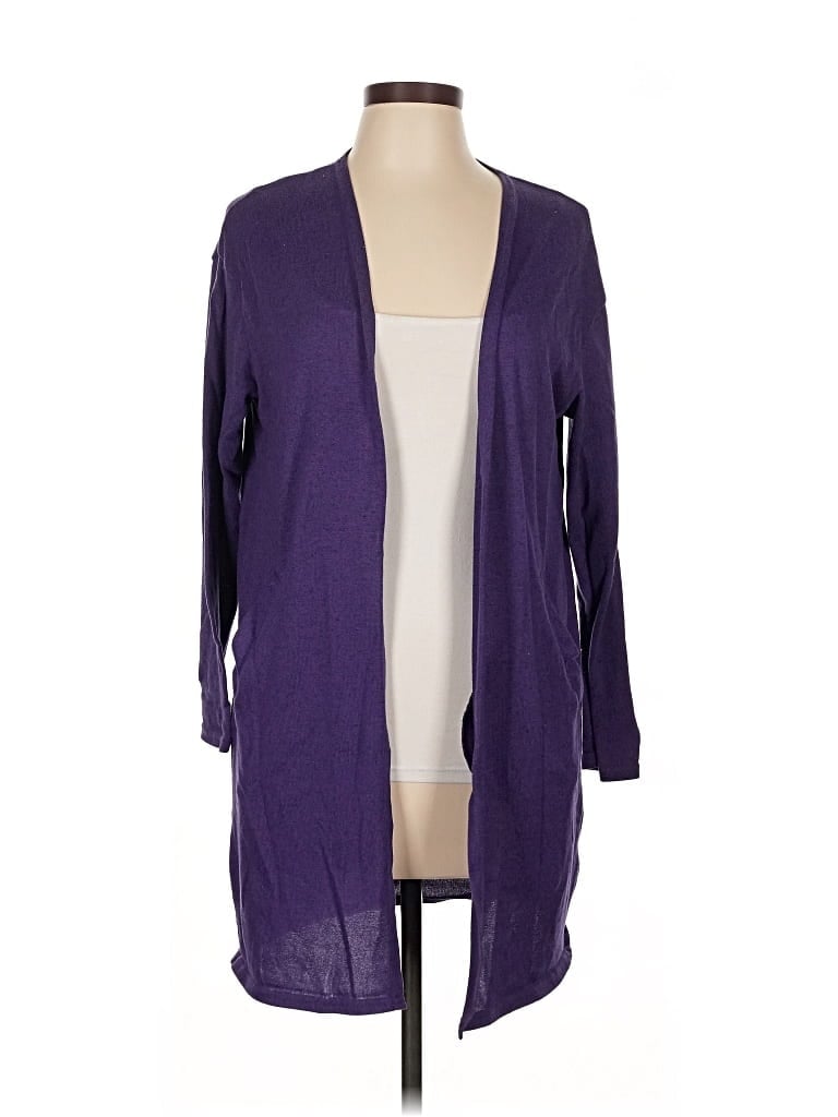 Pre-owned Unbranded Cardigan Sweater In Purple