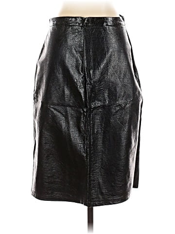 Zara W&B Collection Faux Leather Skirt (view 2)