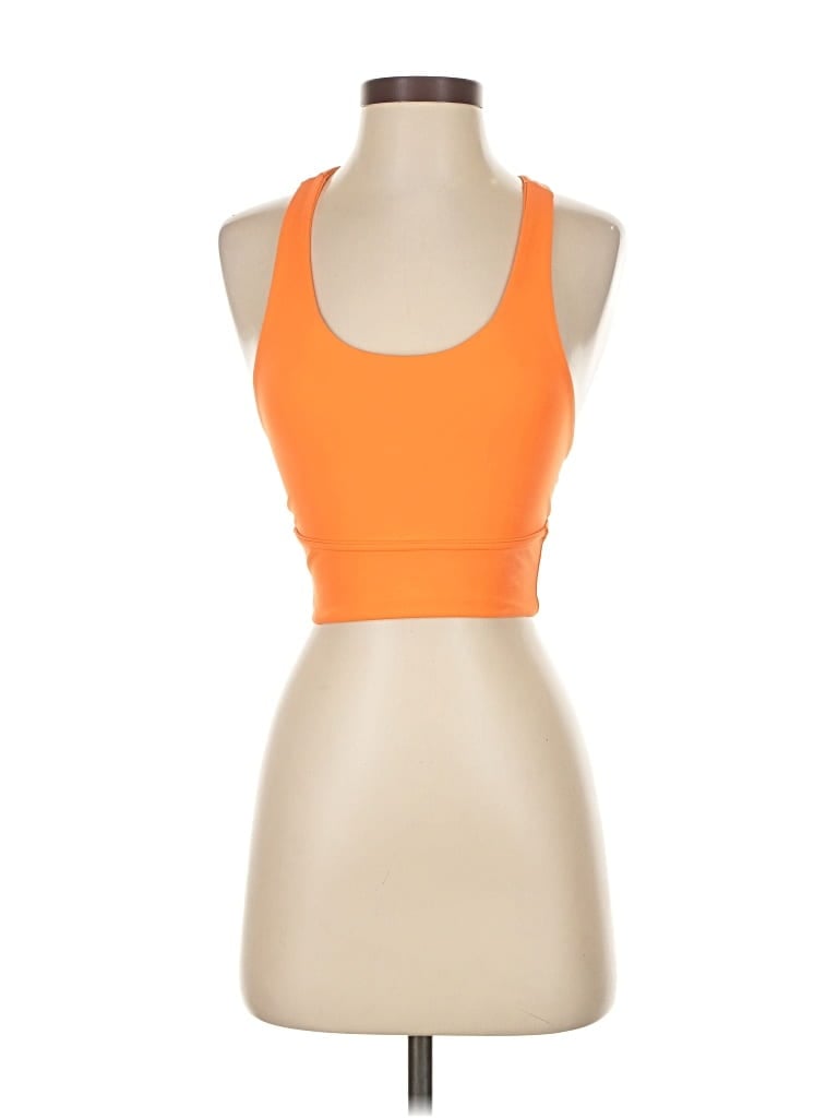Pre-owned Dyi Define Your Inspiration Tank Top Orange Halter Neckline Tops