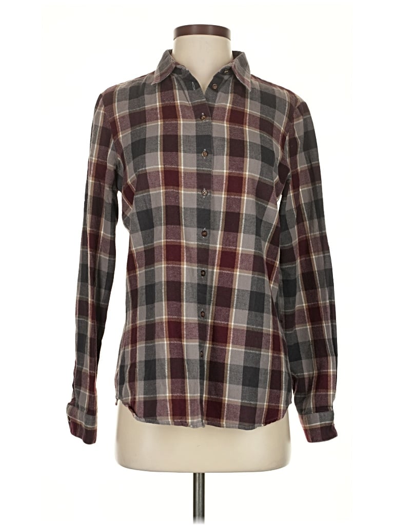 Pre-owned Barbour Long Sleeve Button Down Shirt In Burgundy