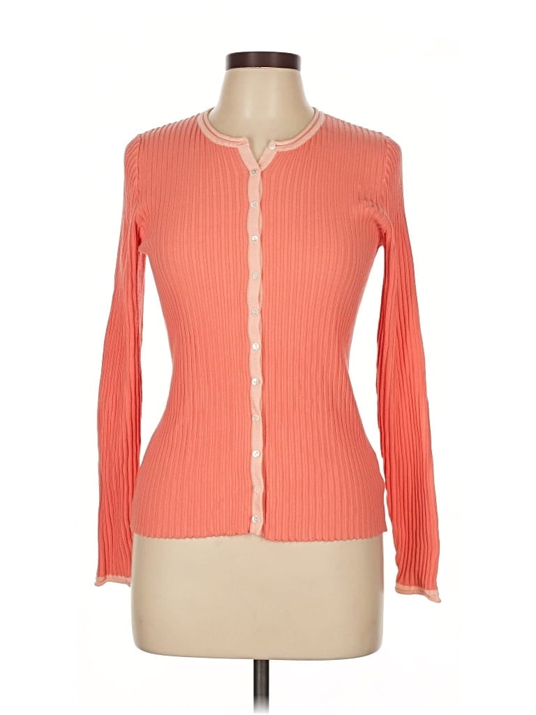 Pre-owned Eddie Bauer Cardigan Sweater In Orange
