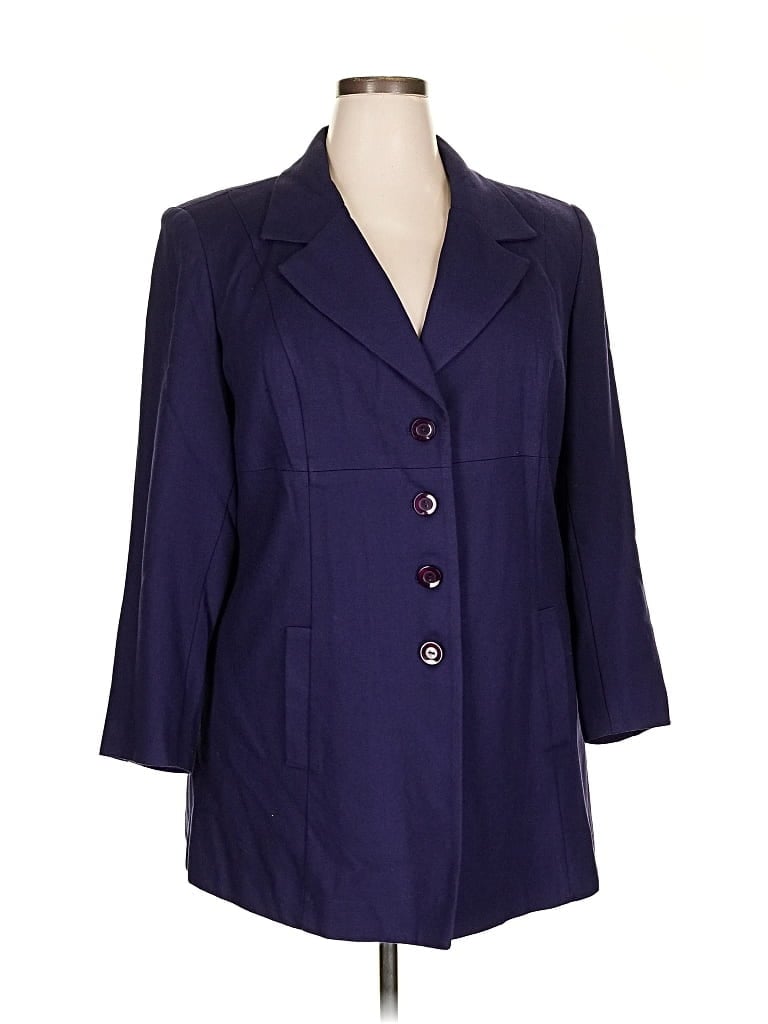 Pre-owned Lane Bryant Blazer Jacket In Purple