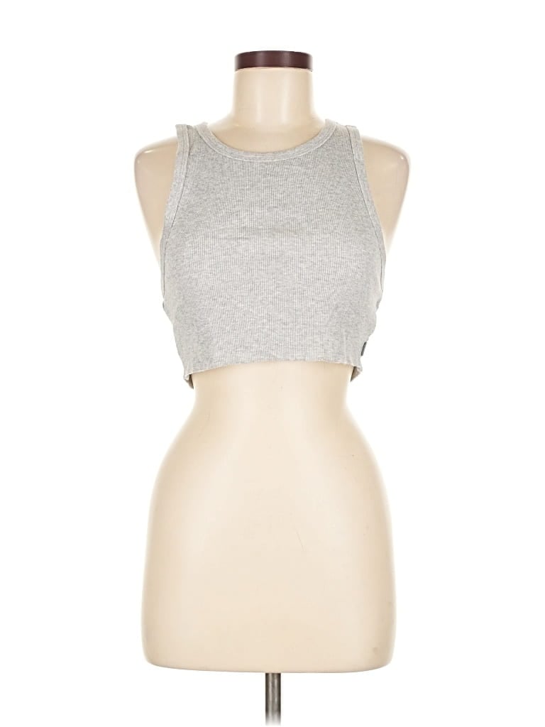 Pre-owned Tna Tank Top Silver Halter Neckline Tops