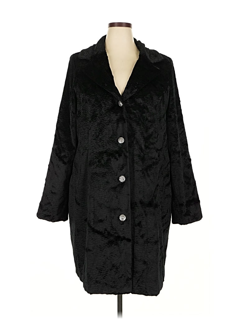 Pre-owned Donna Salyers Fabulous-furs Coat In Black