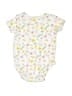 Little Beginnings Floral White Short Sleeve Onesie Size 3-6 mo - photo 2