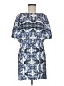wren 100% Polyester Print Blue Cocktail Dress Size M - photo 1