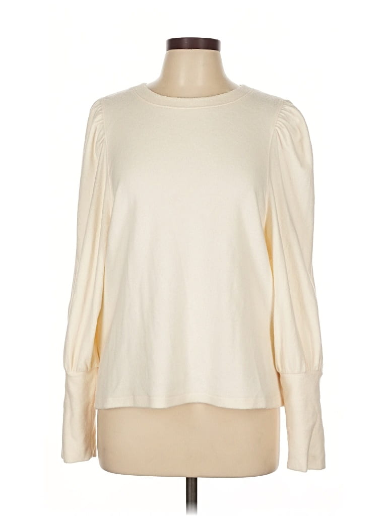 Pre-owned Madewell Pullover Sweater In White