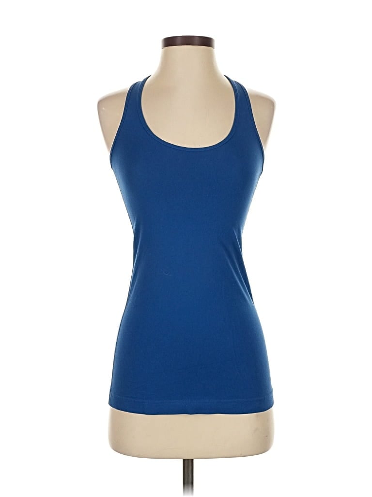 Pre-owned Lululemon Athletica Tank Top Blue Halter Neckline Tops