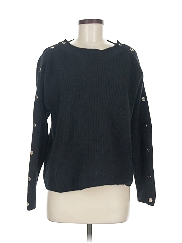 Pre-owned Soft Surroundings Cashmere Pullover Sweater In Black