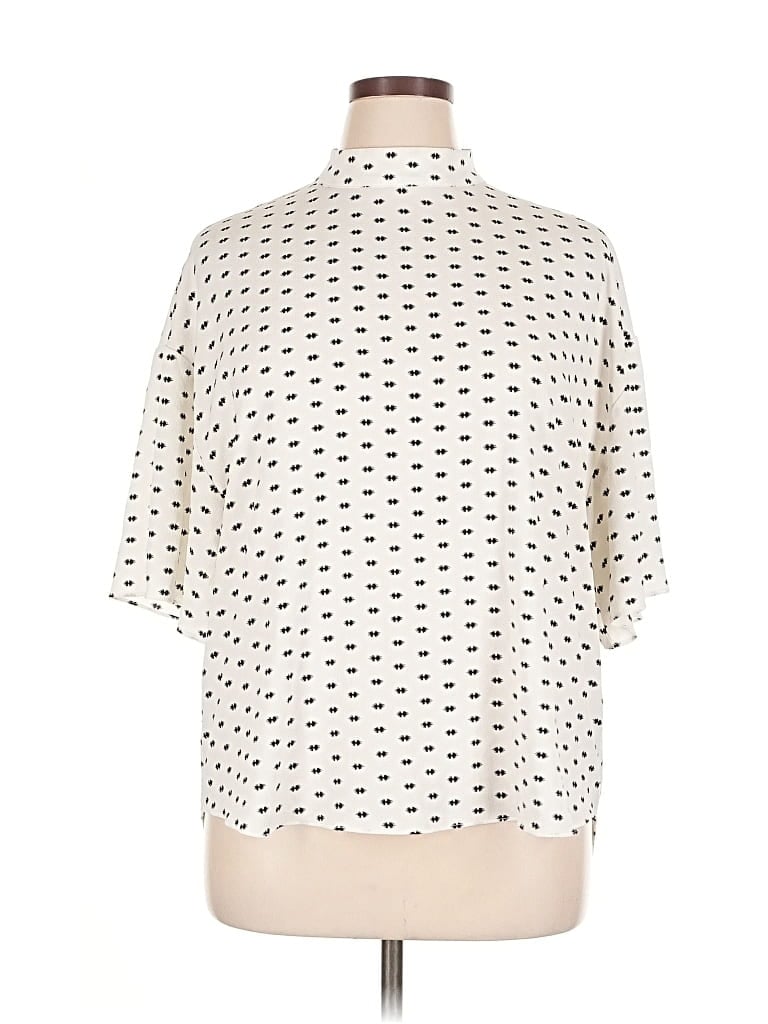 VINCE CAMUTO Pre-owned Short Sleeve Blouse In White