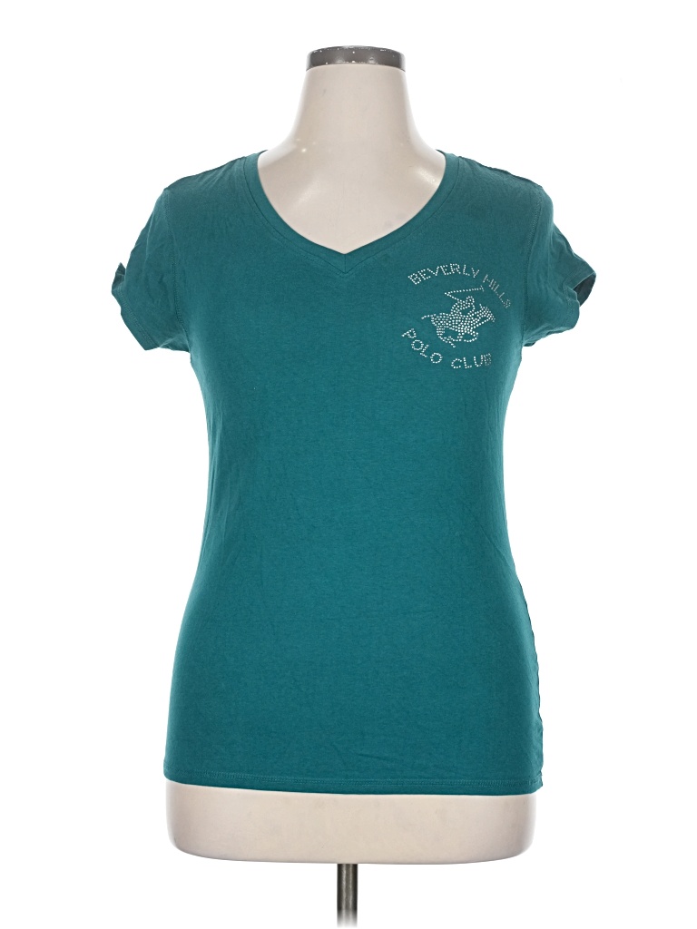 Pre-owned Beverly Hills Polo Club Short Sleeve T-shirt In Blue