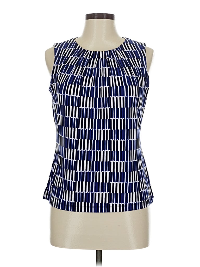 Pre-owned Calvin Klein Sleeveless Blouse In Blue