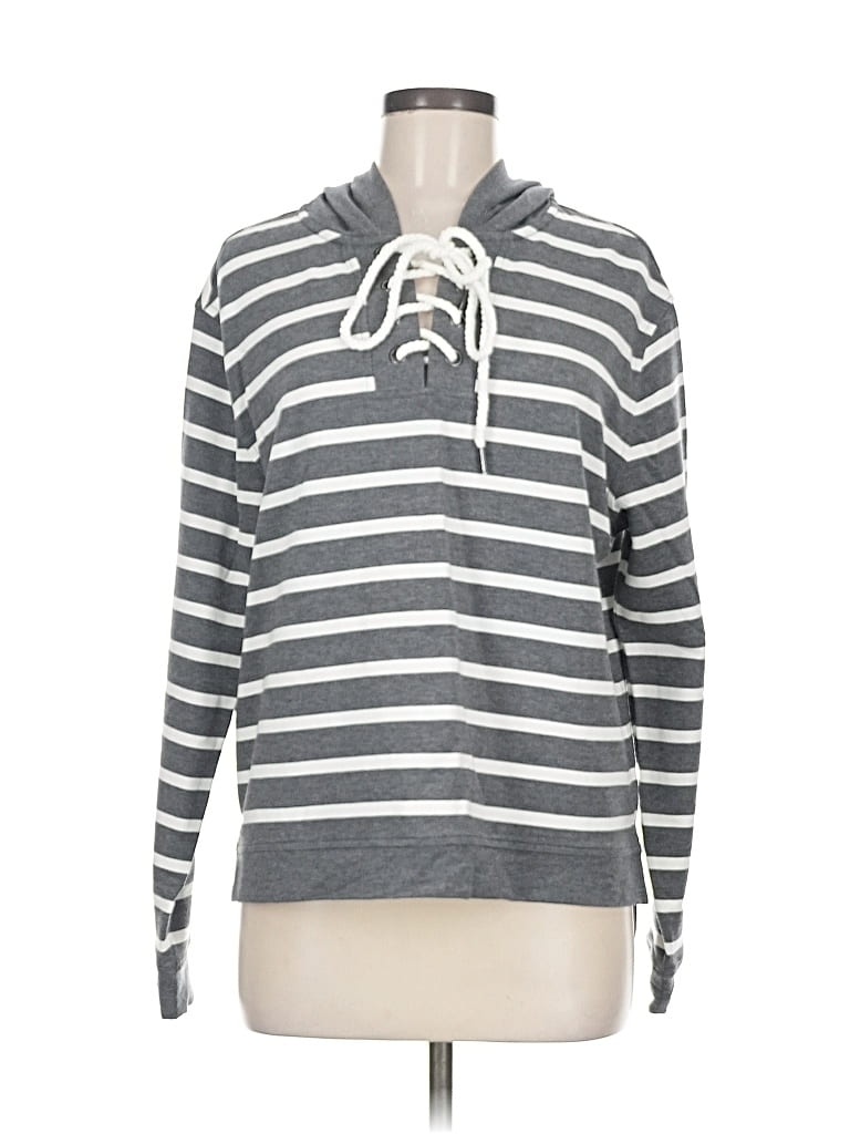 Pre-owned Cabi Long Sleeve Henley Shirt In Gray