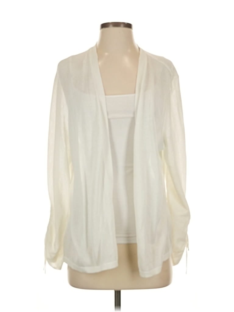Pre-owned Unbranded Cardigan Sweater In White