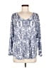 Nally & Millie Paisley Blue Pullover Sweater Size M - photo 1
