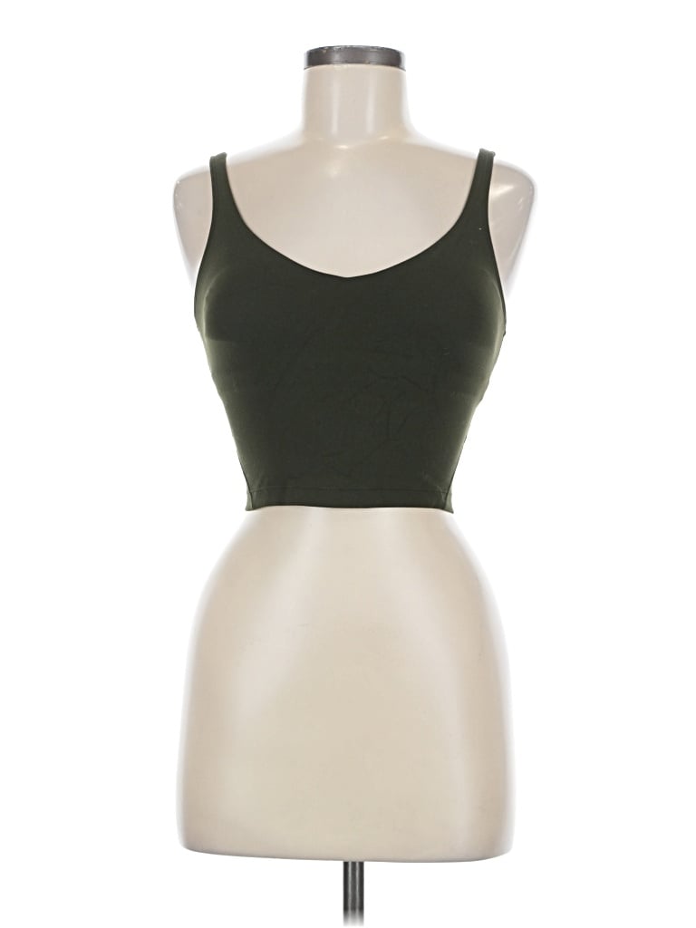 Pre-owned Lululemon Athletica Tank Top Green Strapless Neckline Tops