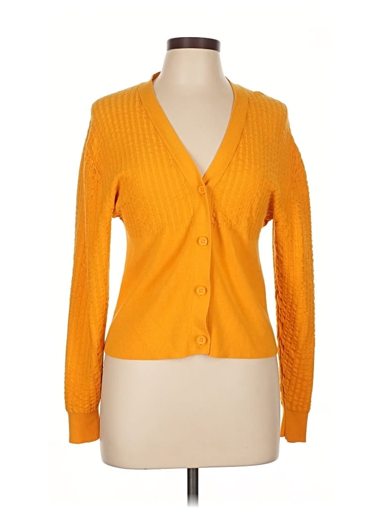 Pre-owned Uniqlo U Cardigan Sweater In Yellow