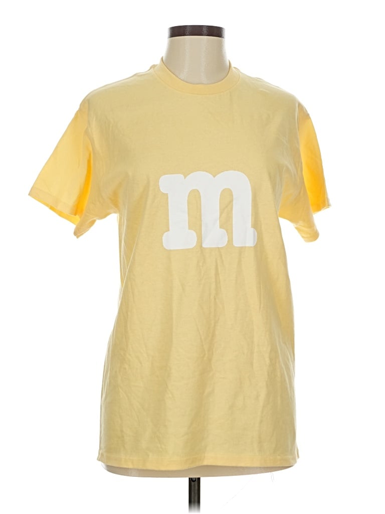 Pre-owned Gildan Short Sleeve T-shirt In Yellow
