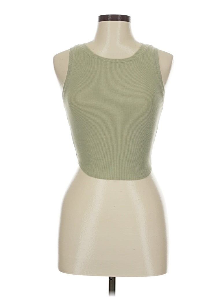 Pre-owned American Eagle Outfitters Tank Top Green Strapless Neckline Tops