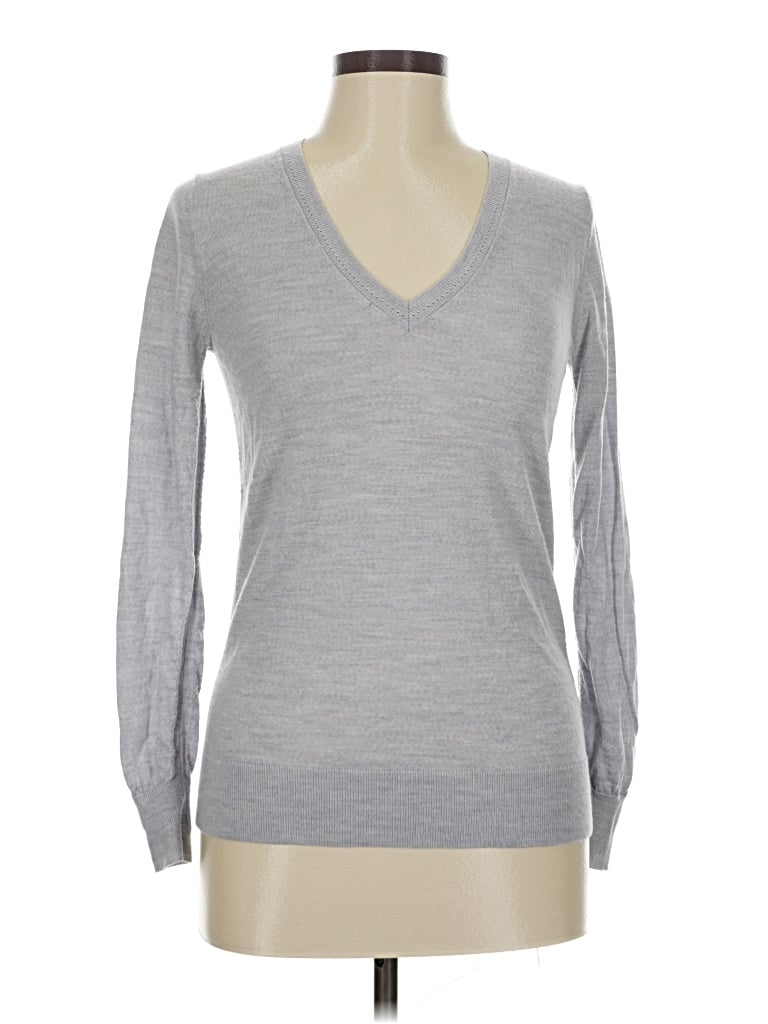 Pre-owned Banana Republic Wool Pullover Sweater In Gray