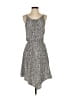 Splendid 100% Rayon Print Gray Casual Dress Size XS - photo 1